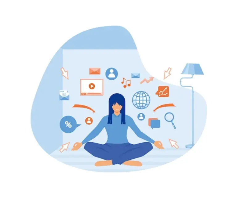 stressed brain concept multitasking modern technology