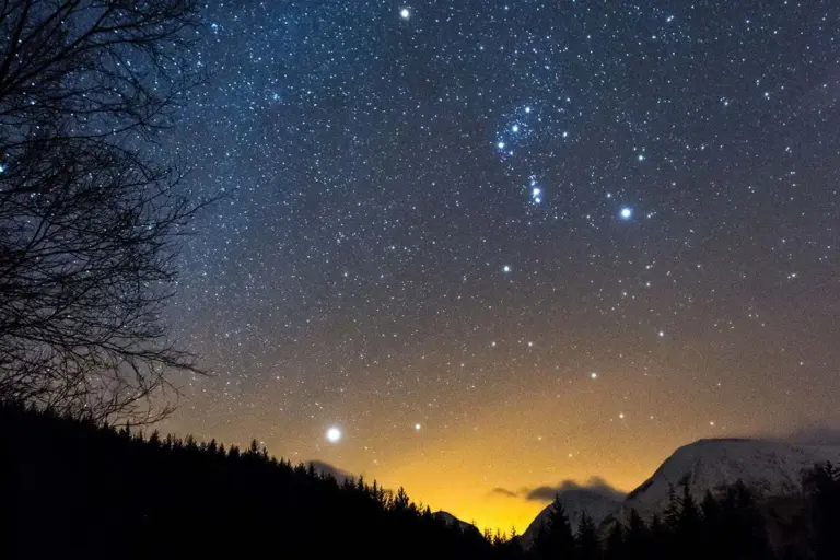 Orion Nebula visible from home balcony Germany night
