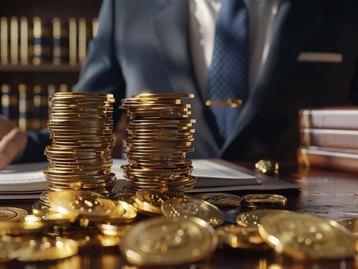 coin collector at work desk