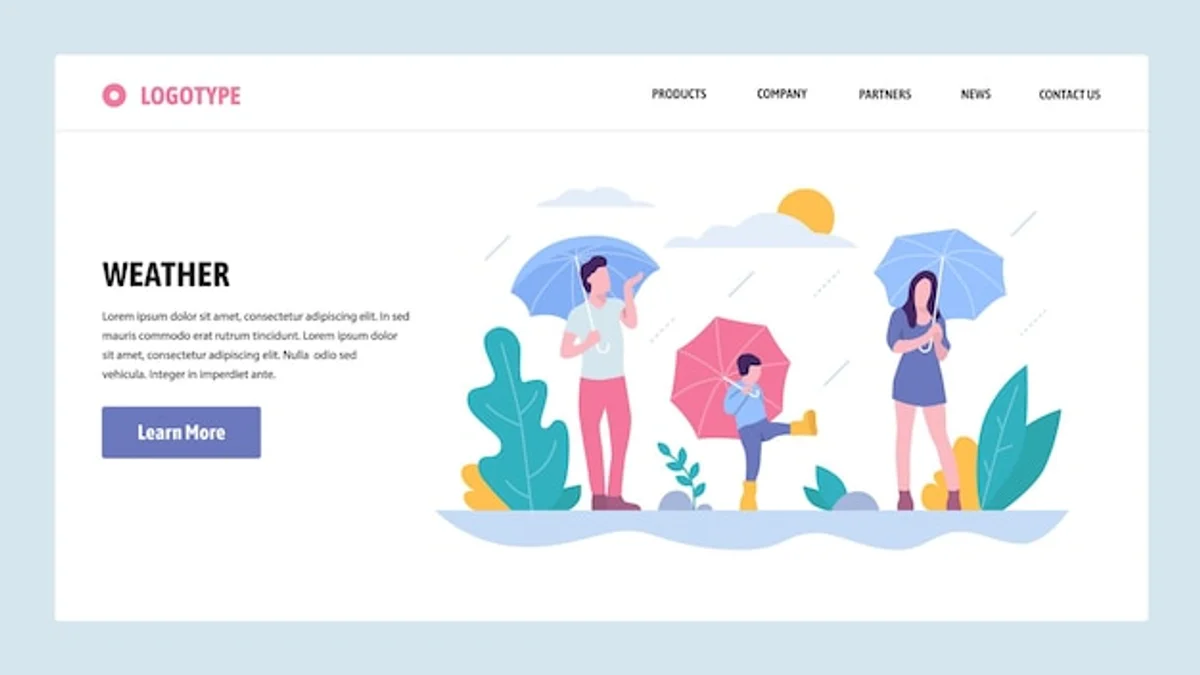 Happy family using weather app rain forecast park