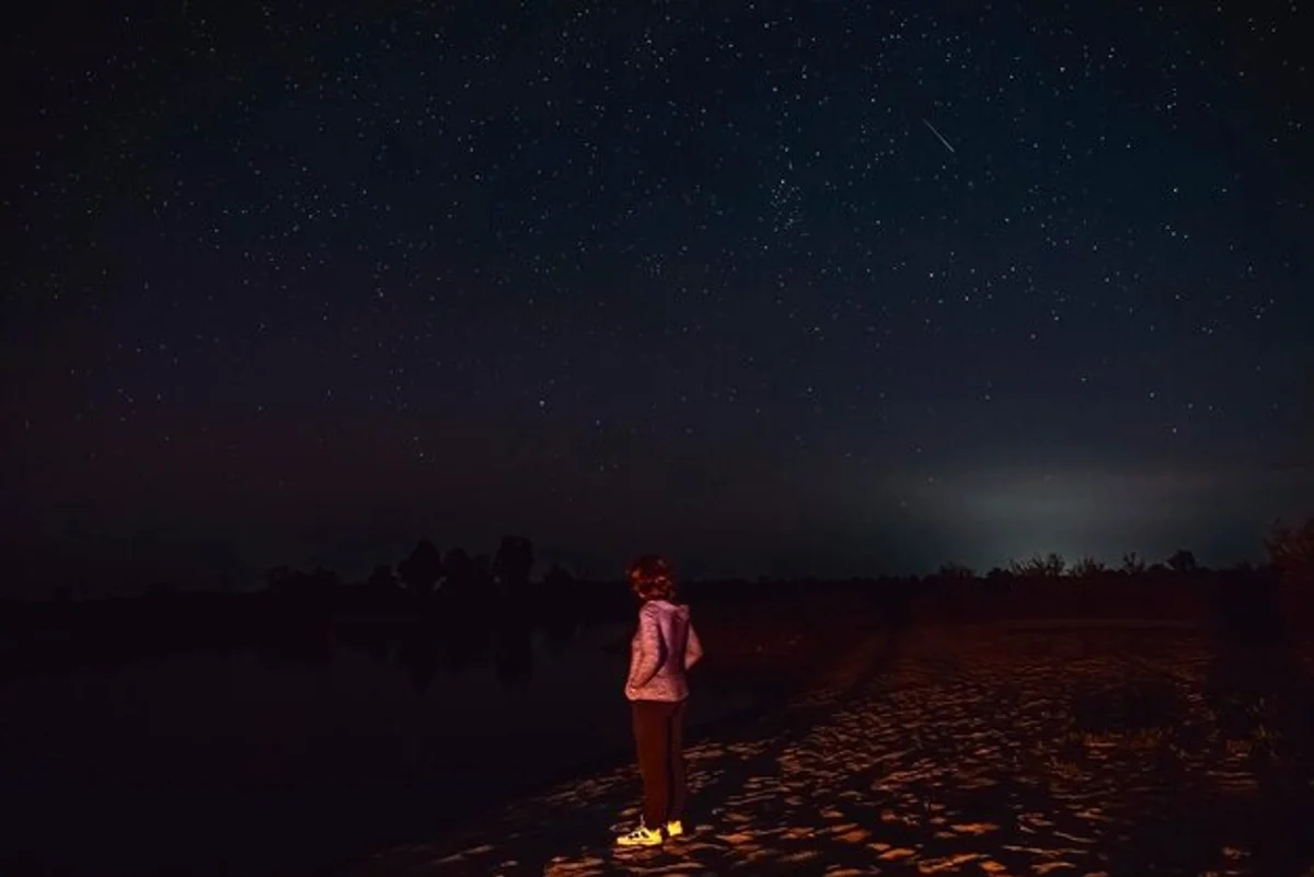 shooting star night sky wish germany