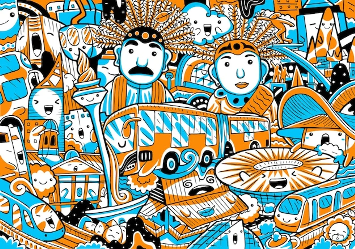 urban street art meets traditional folk patterns berlin