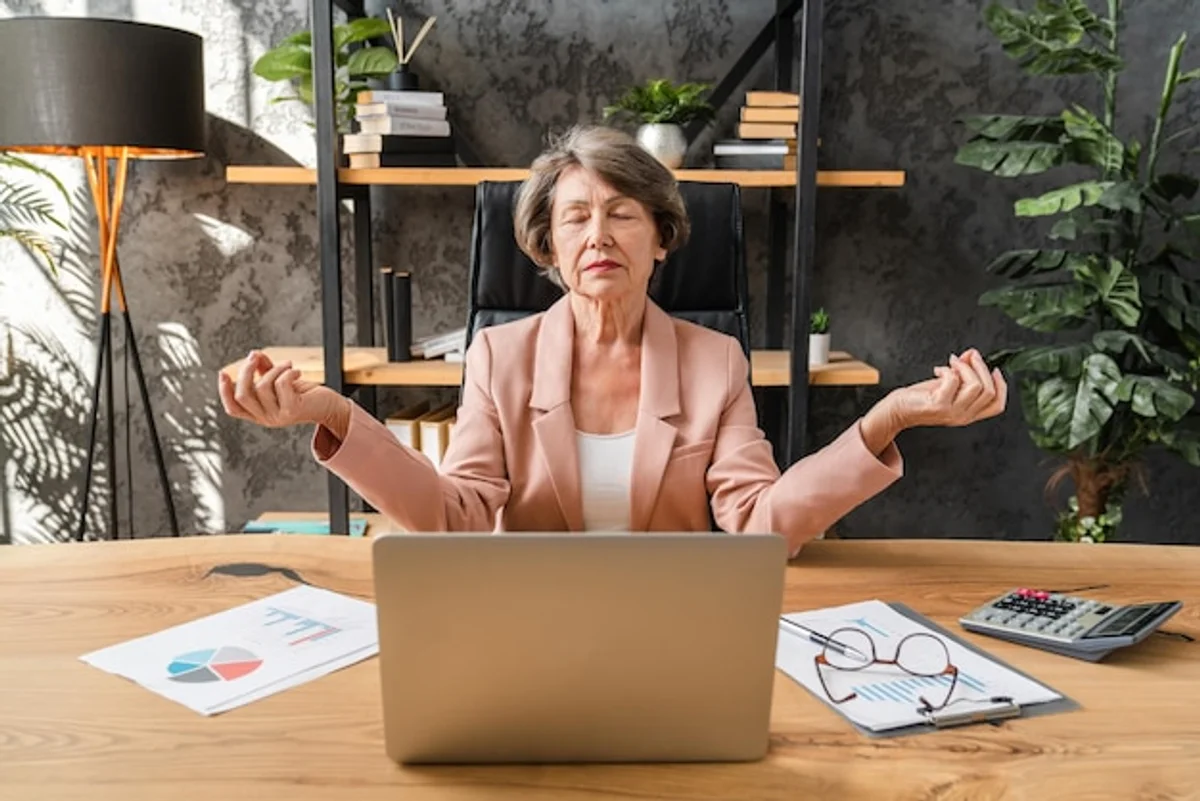 mindful work break adult office