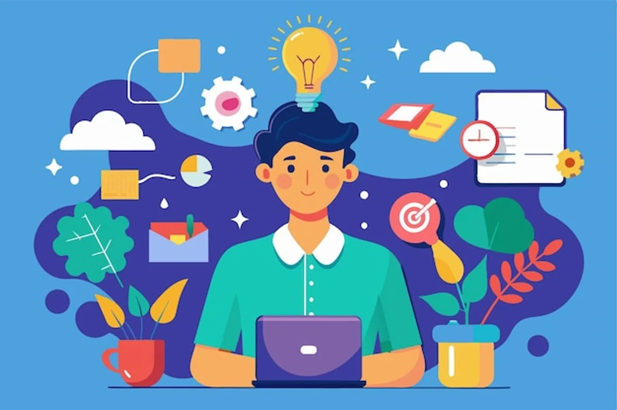 office worker deep focus productivity