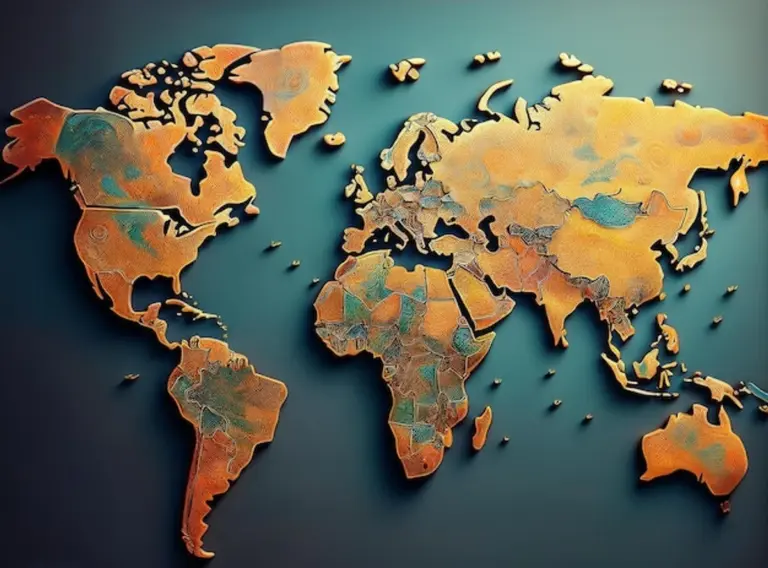 africa upside down map illustration