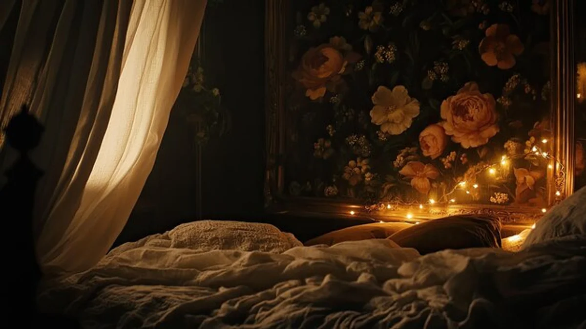romantic art bedroom soft lighting