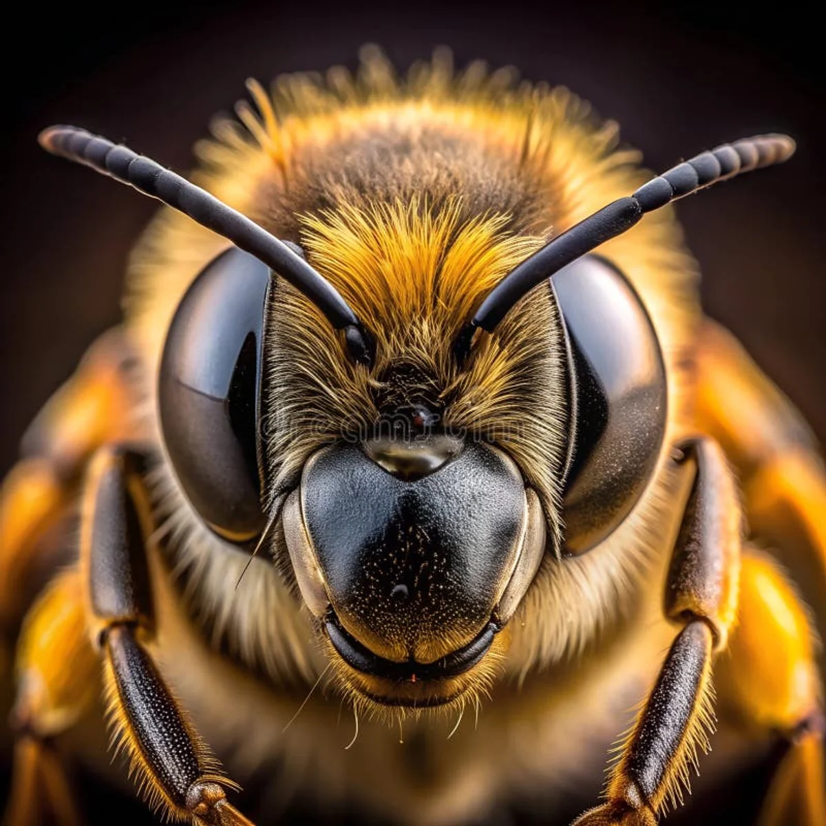 elderly bee wisdom close up macro
