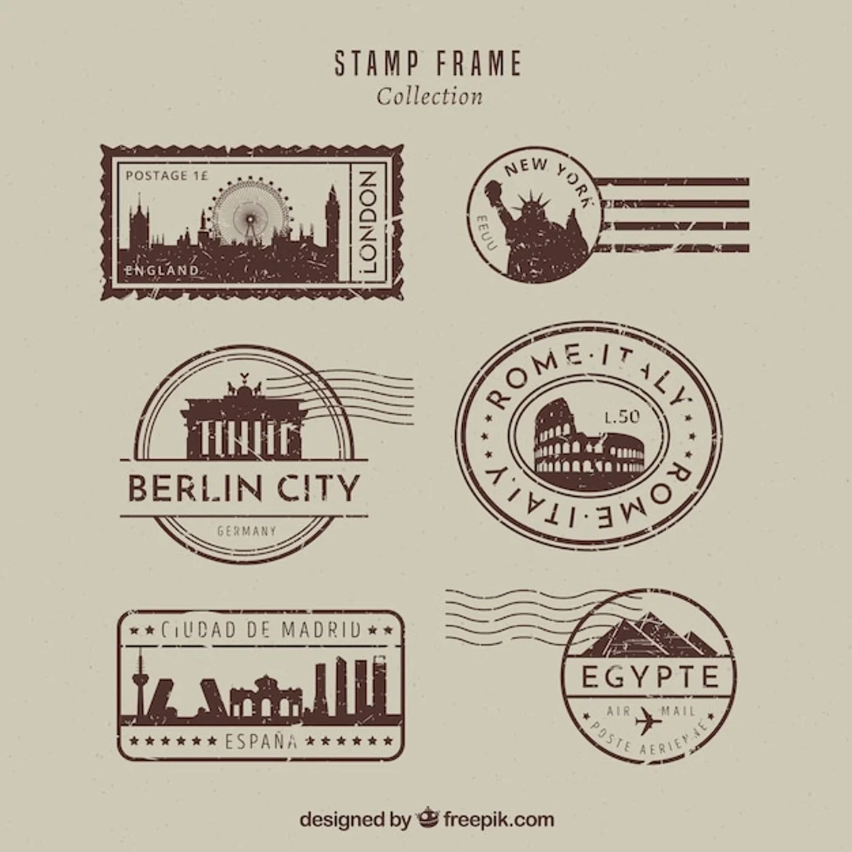 vintage postage stamps Germany collection close-up