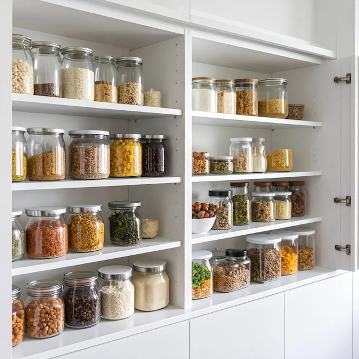spice storage glass jars organization