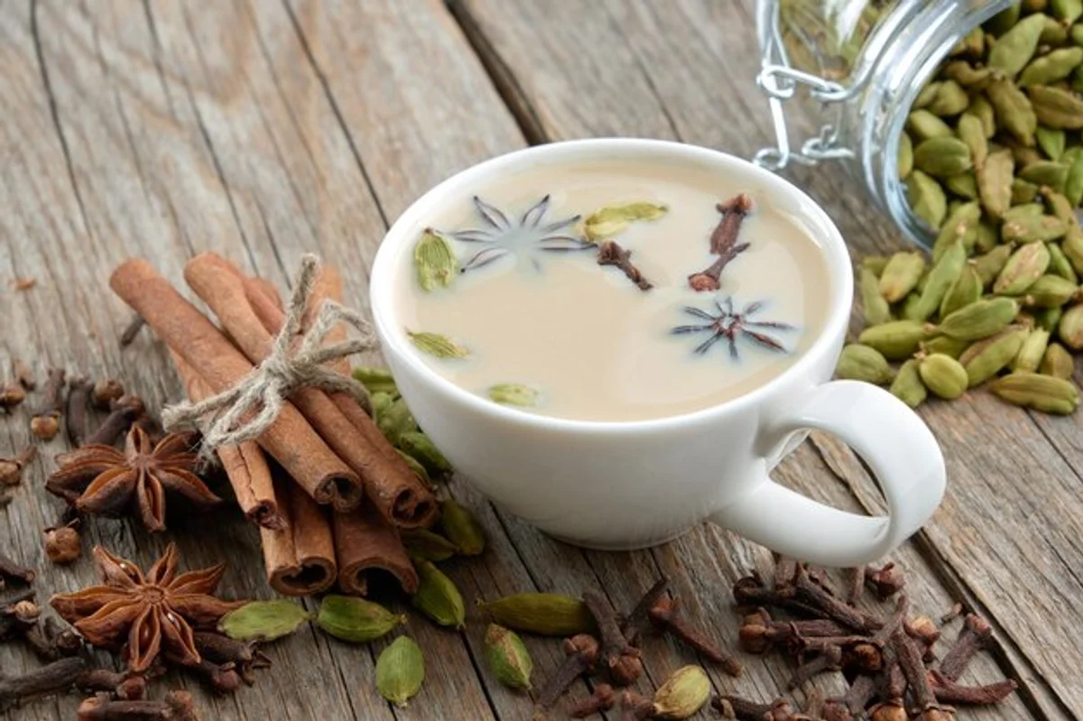 coffee with spices cinnamon cardamom coconut healthy