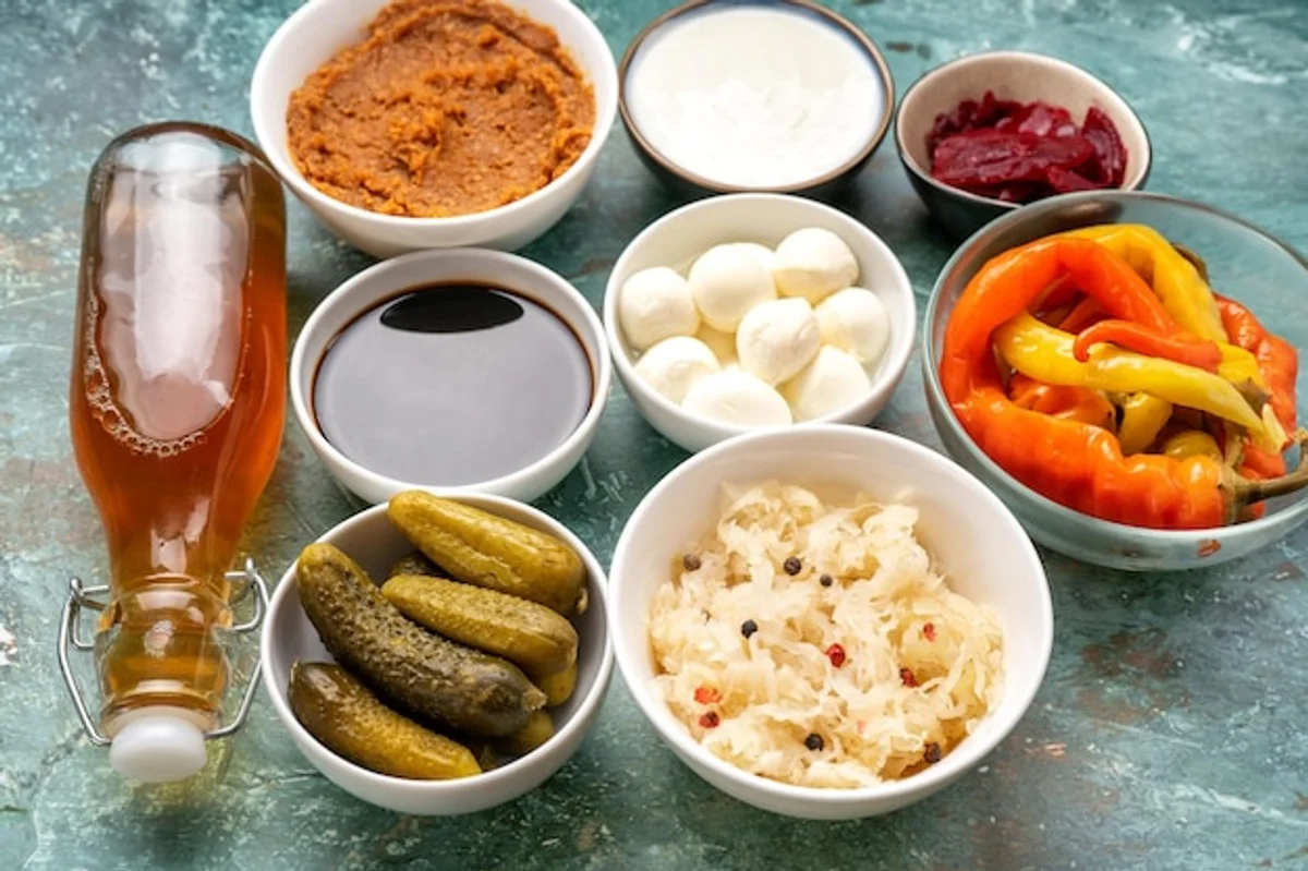 fermented vegetables close up healthy gut microbiome