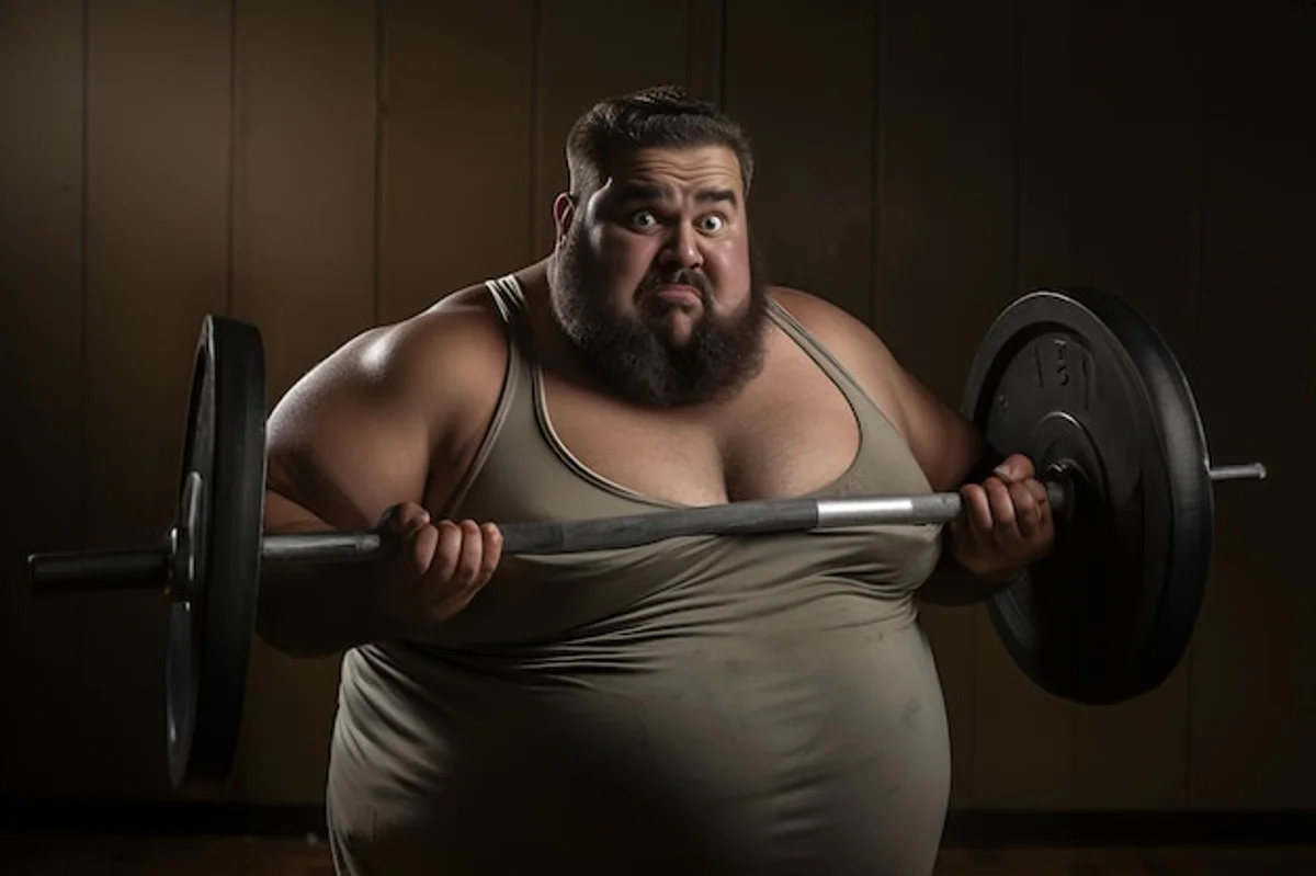 determined athlete attempting record lift in gym with focus