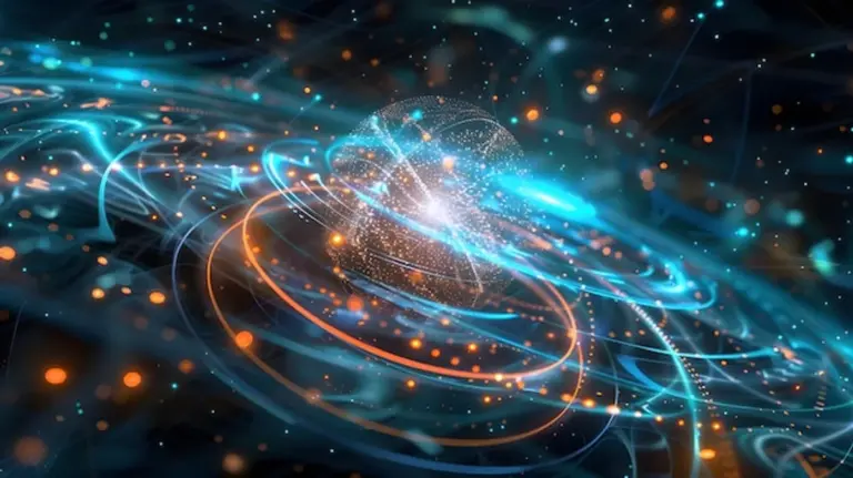 quantum physics mysterious particles concept