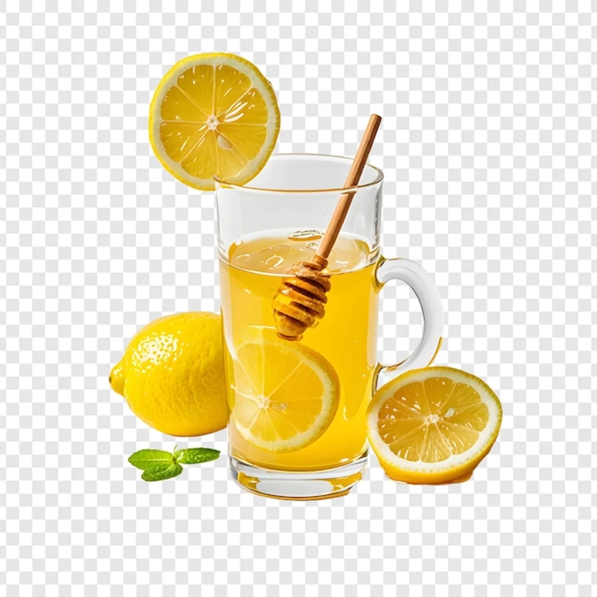 fresh lemon honey closeup healthy drink
