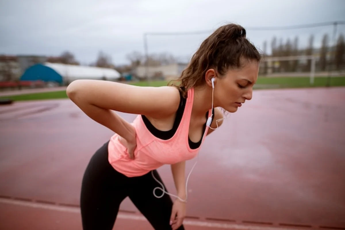 close up runner breathing exercise