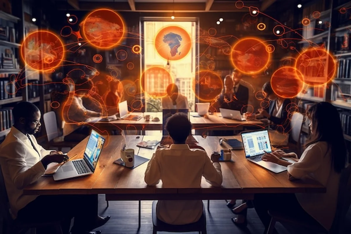 quantum computer employees teamwork