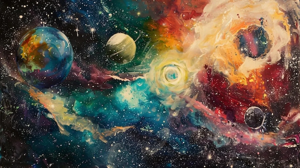 planets cosmic sounds abstract