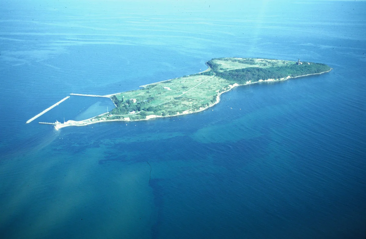 Greifswalder Oie island aerial view