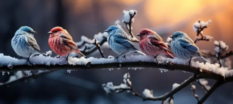 winter birds feeding germany garden snowy