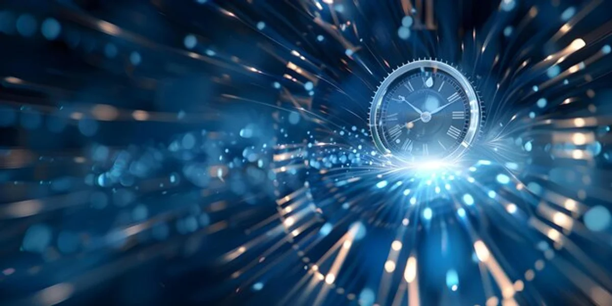 time travel quantum mechanics futuristic clock