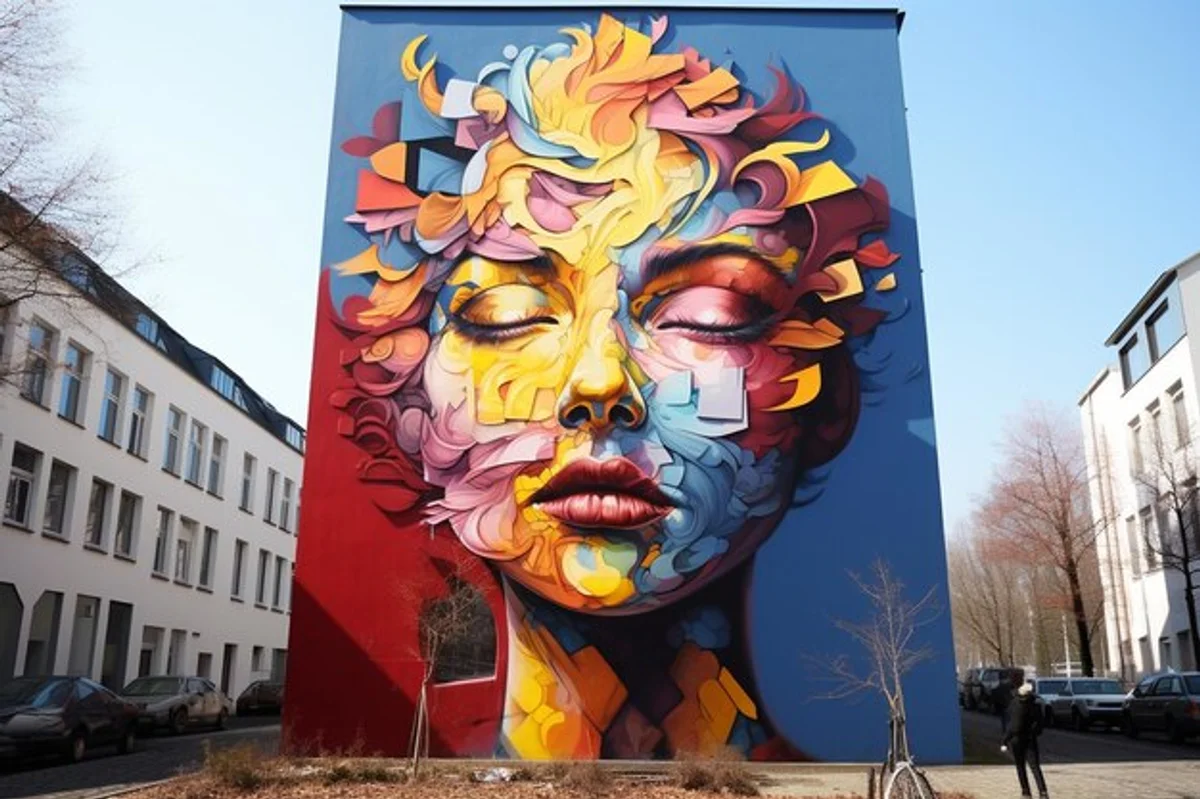 berlin street art mural colorful urban