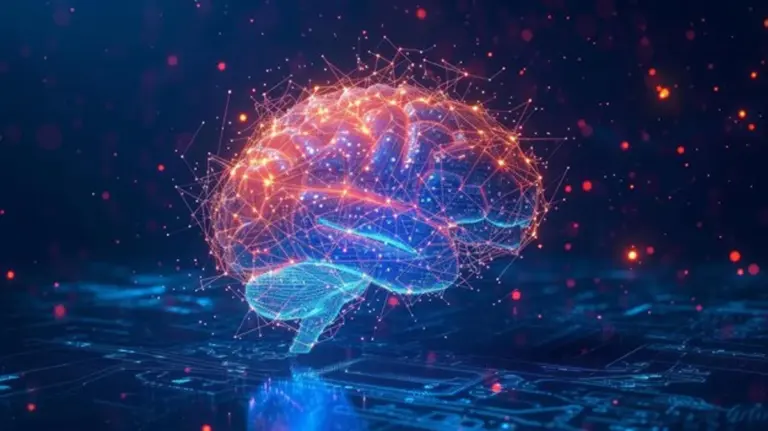 human brain vs artificial intelligence dramatic illustration