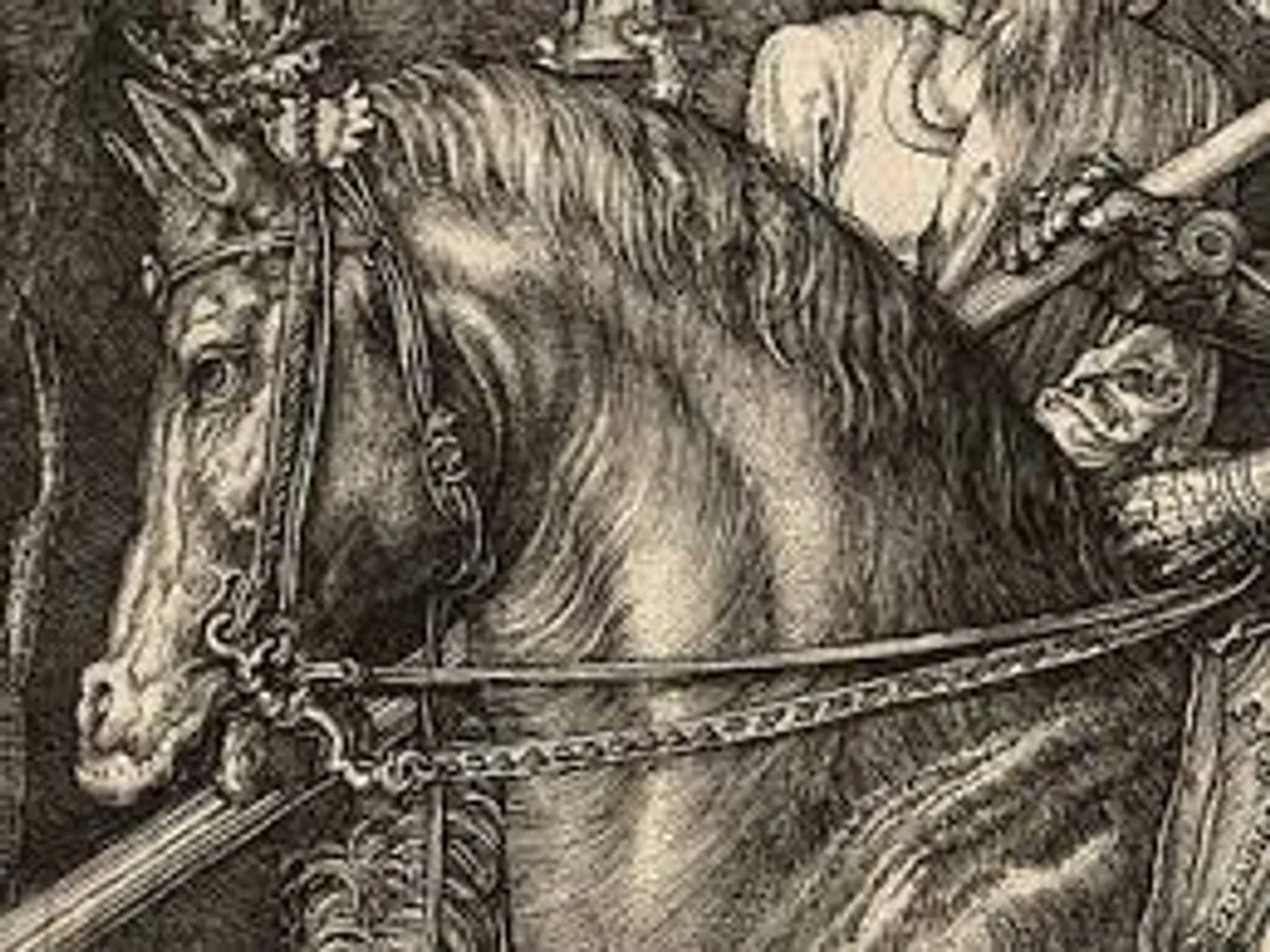 durer knight death devil engraving symbolic details