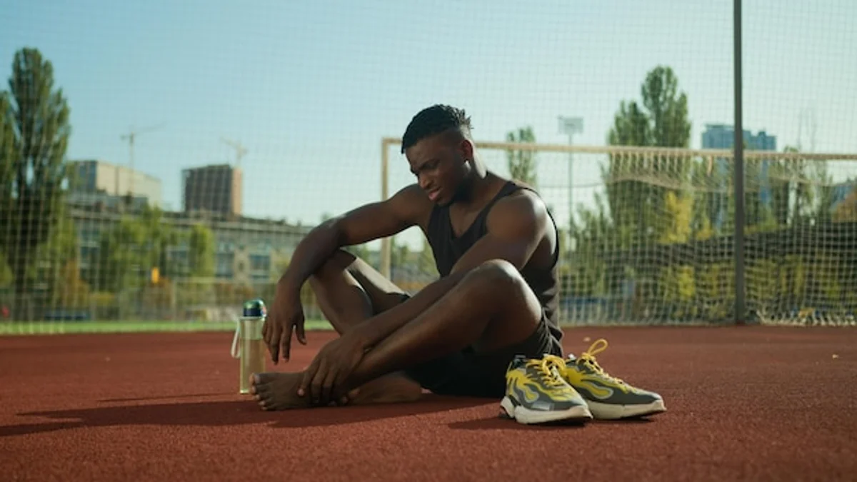 athlete resting after workout injured