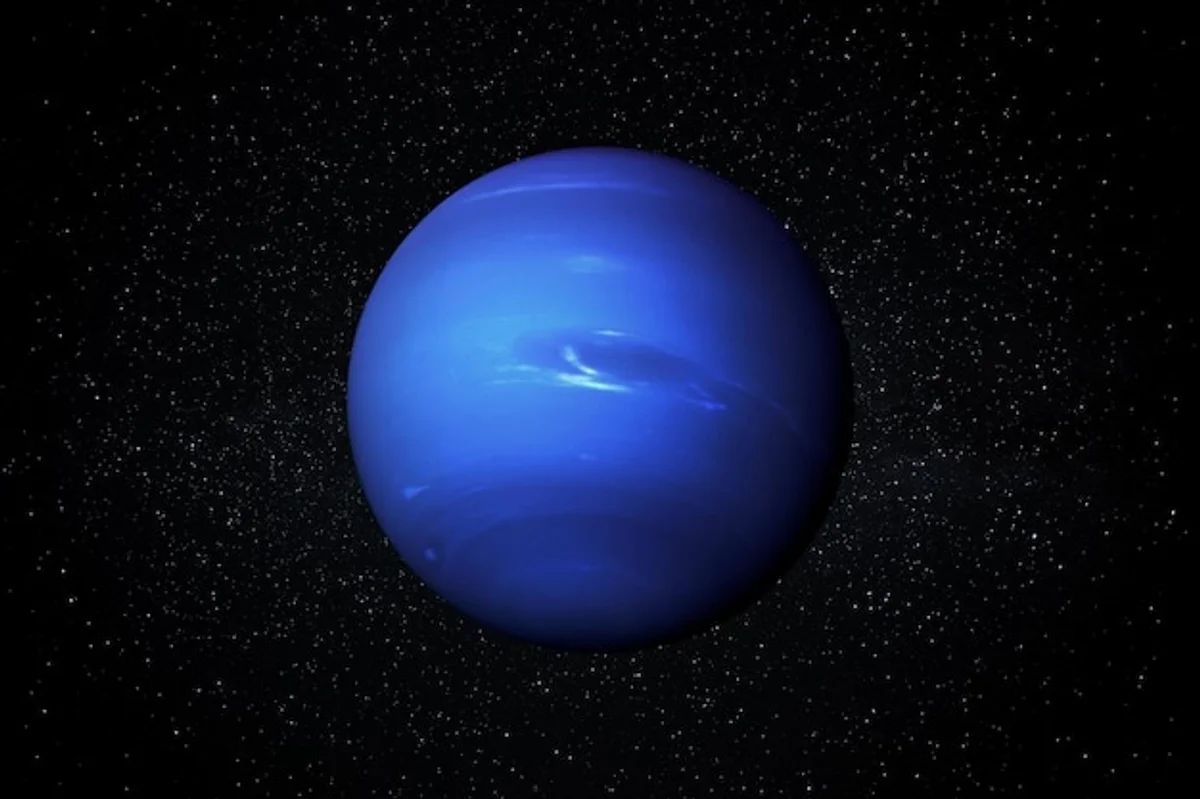 Neptune planet close up true color NASA
