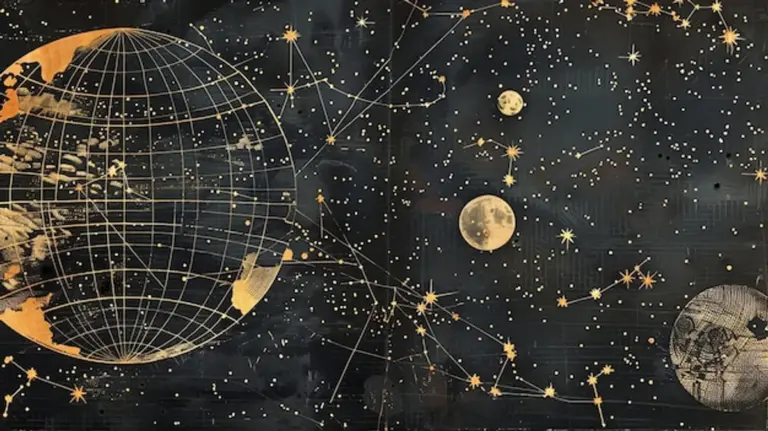 vintage celestial map poster