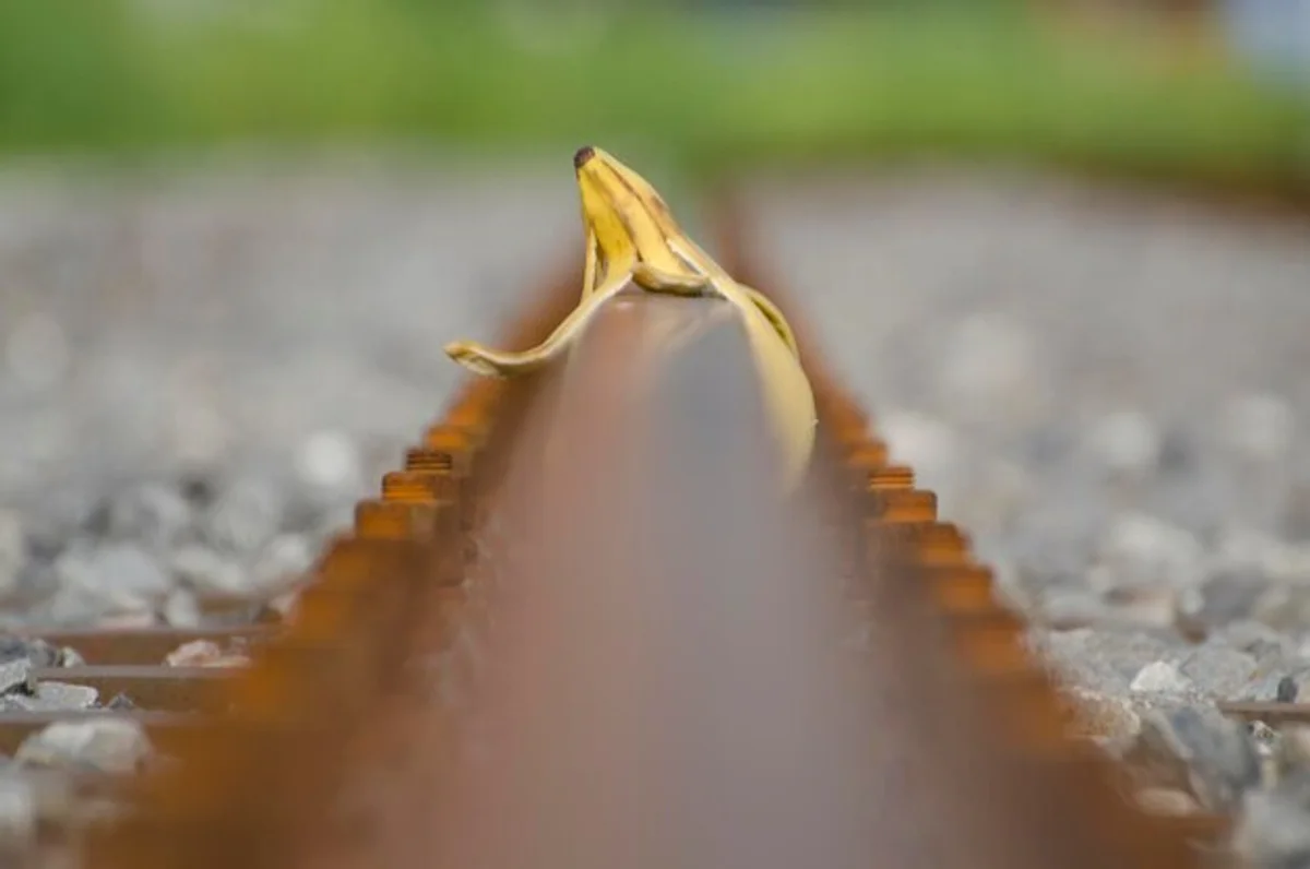 close-up before after silver jewelry banana peel