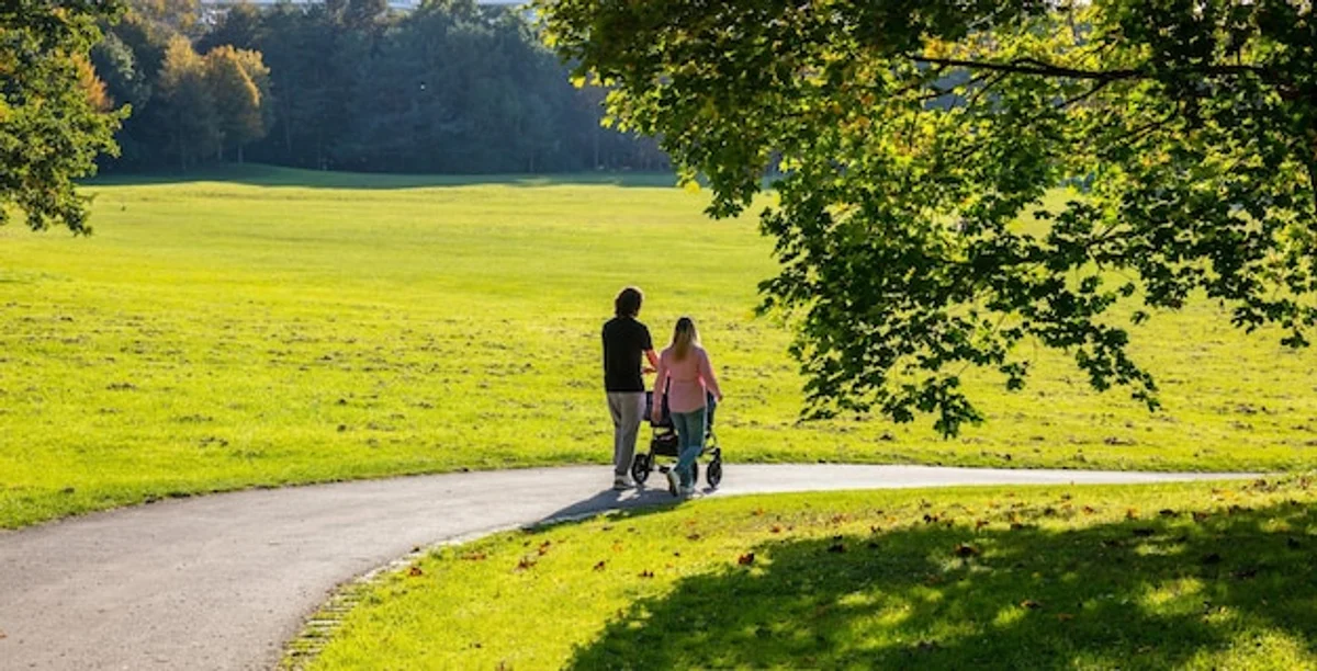 people walking in nature germany
