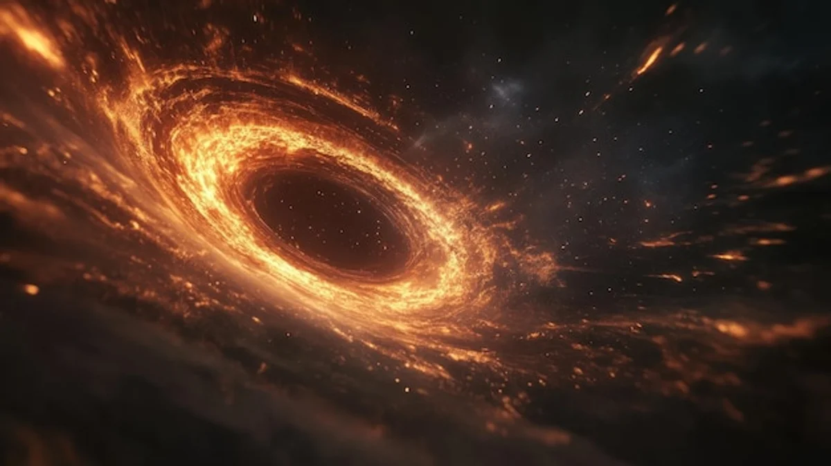 black hole emitting light