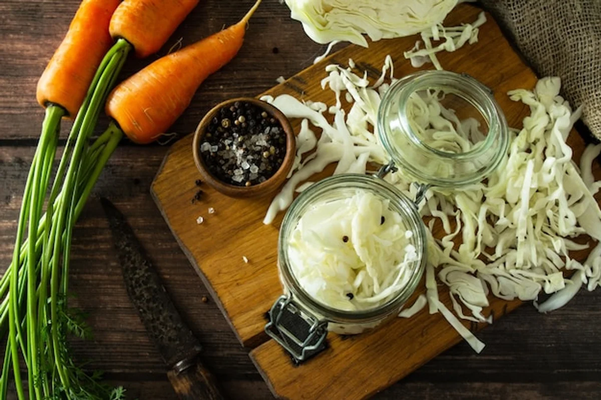 german sauerkraut homemade rustic table