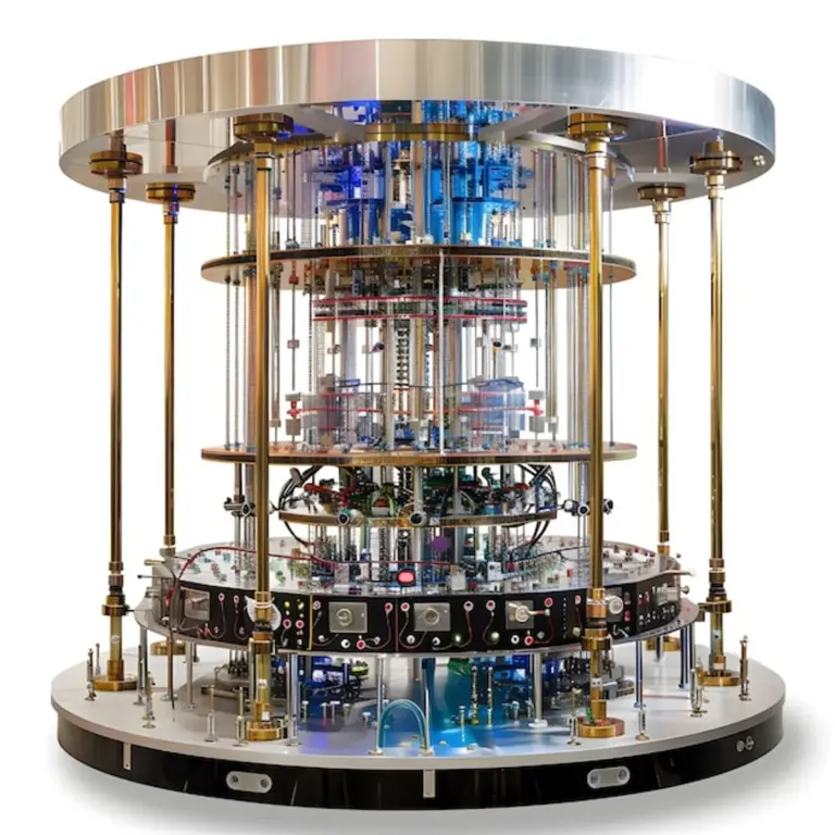 futuristic quantum computer concept