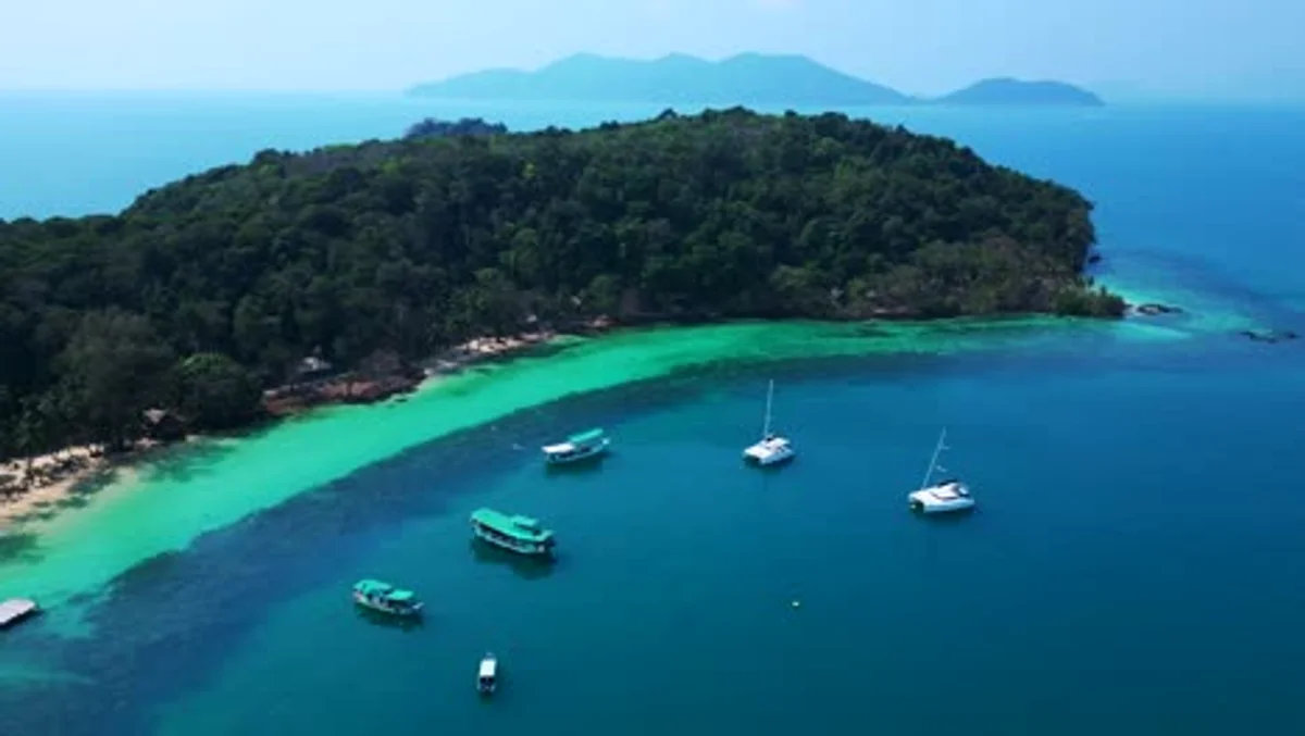 malay archipelago islands aerial view