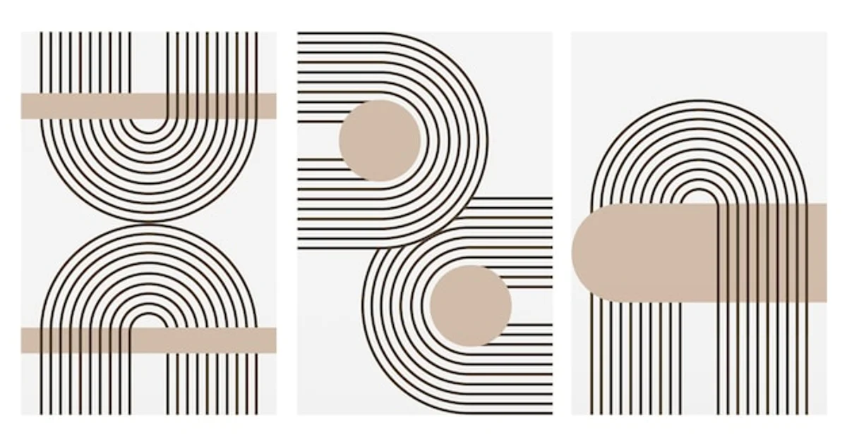 Bauhaus design wall art minimalism home interior