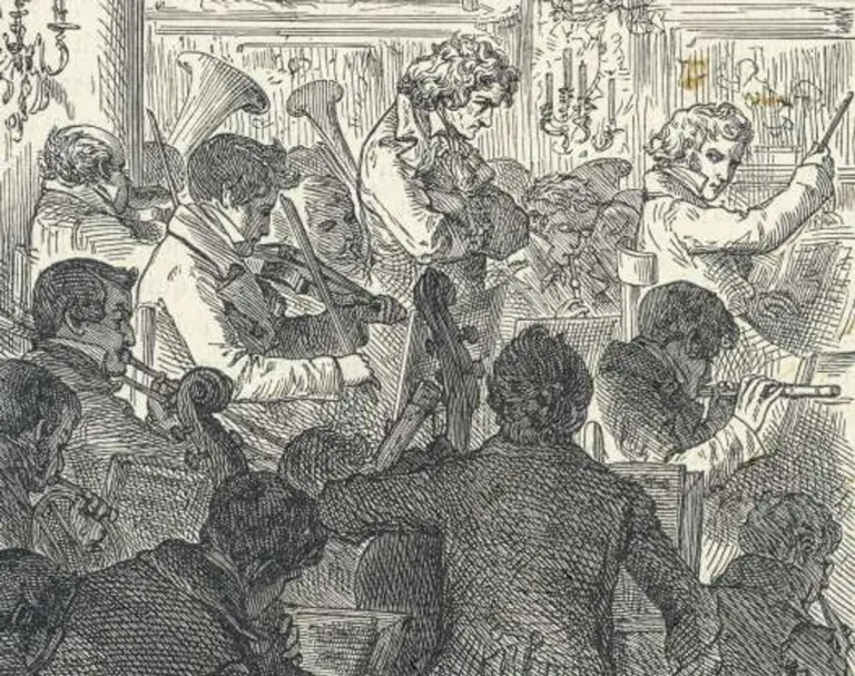 Beethoven Ninth Symphony premiere dramatic painting