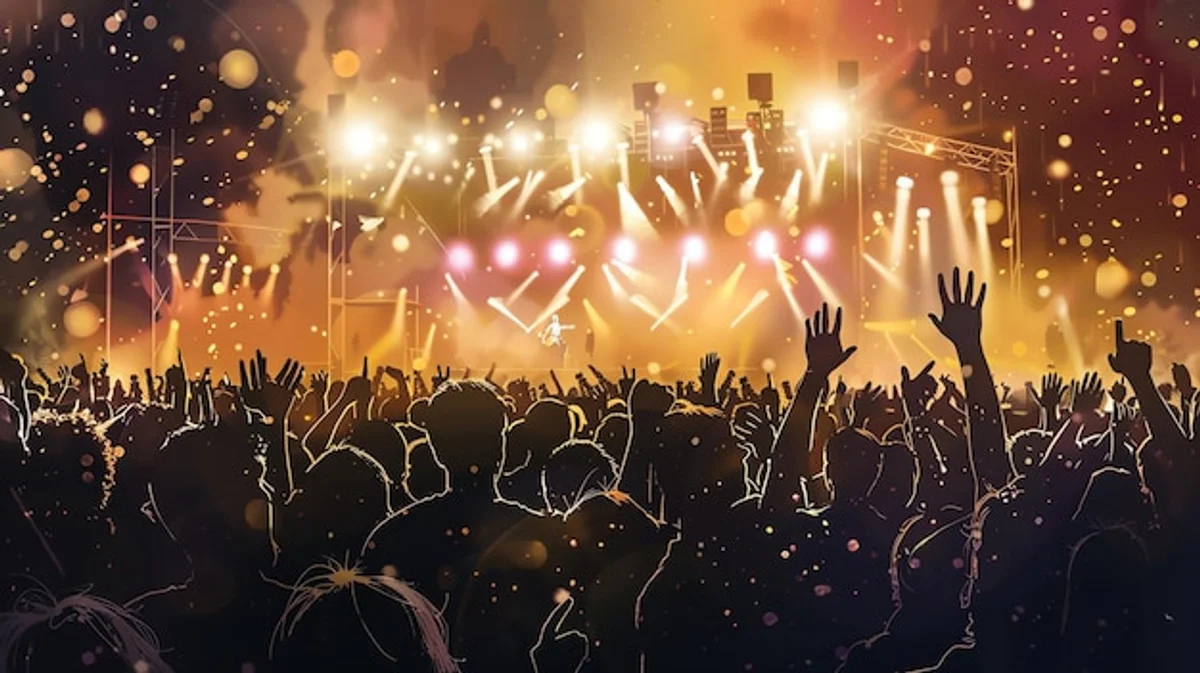 Joyful audience at classical concert celebration