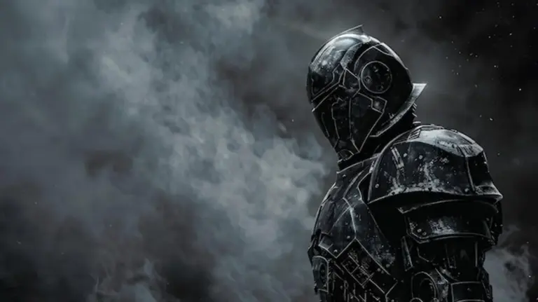 viking helmet rain city modern