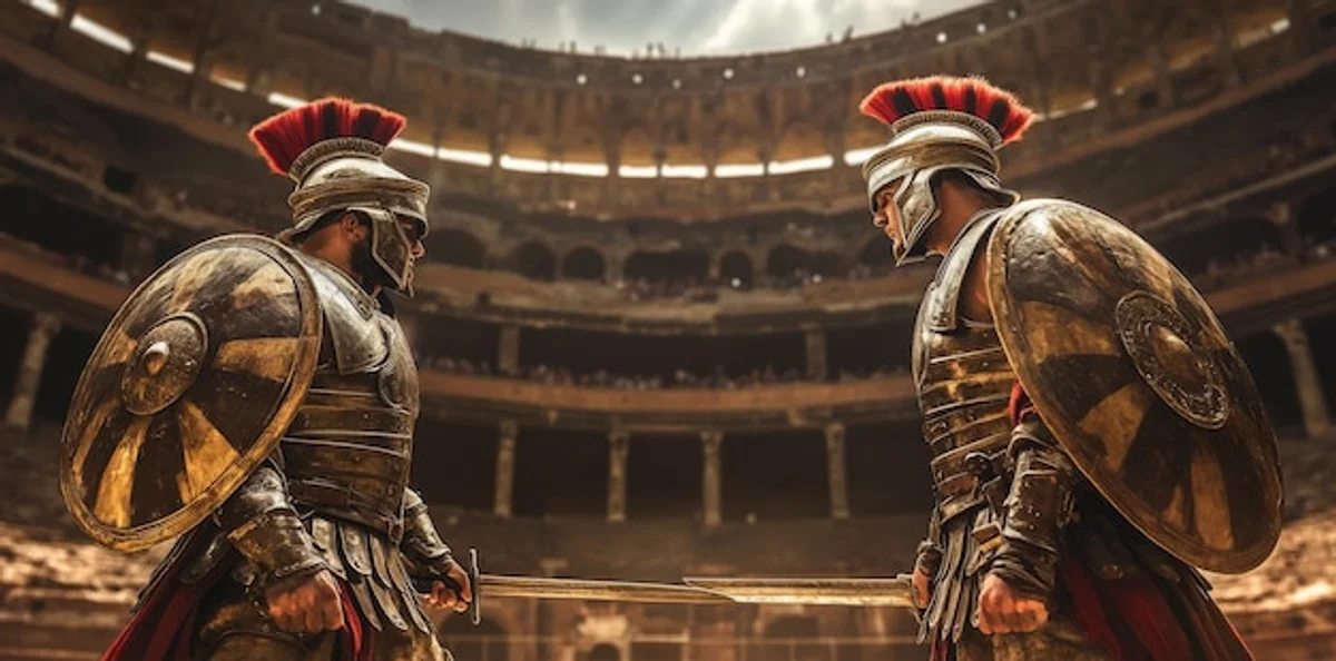 Historical umbrella versus viking helmet comparison