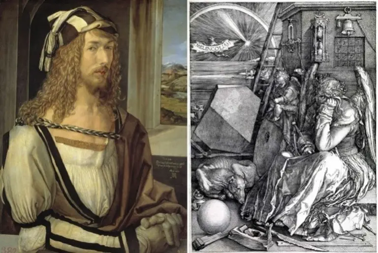 albrecht durer copper engraving hidden symbolism closeup