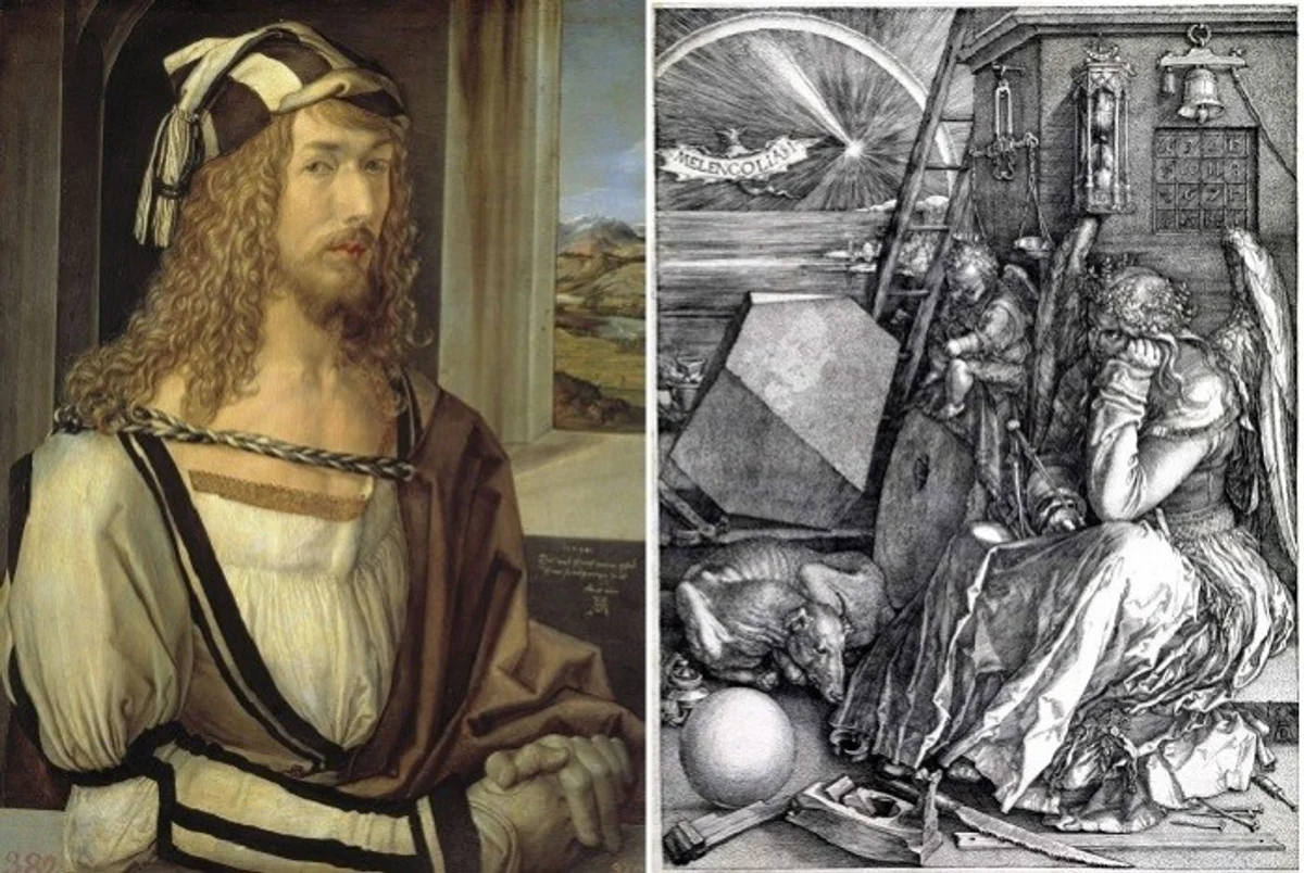 albrecht durer copper engraving hidden symbolism closeup