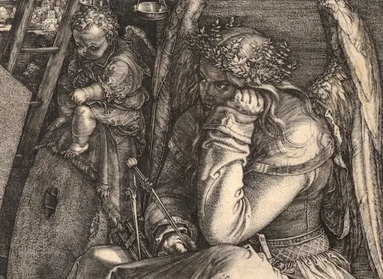 albrecht durer engraving symbolism close up