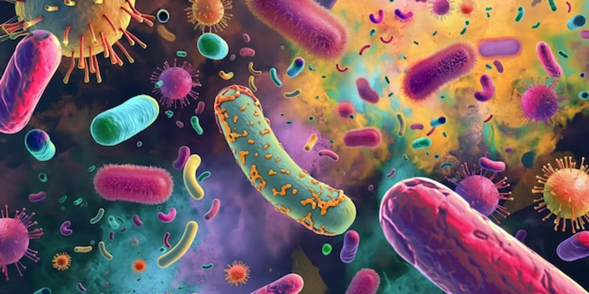 human gut bacteria immune system collage