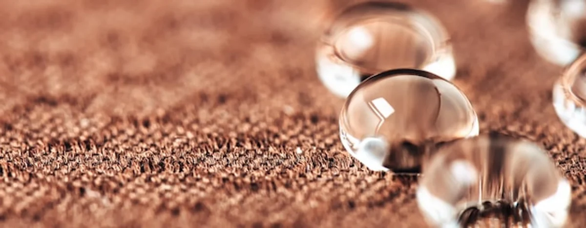 nano waterproof clothing rain droplets close up