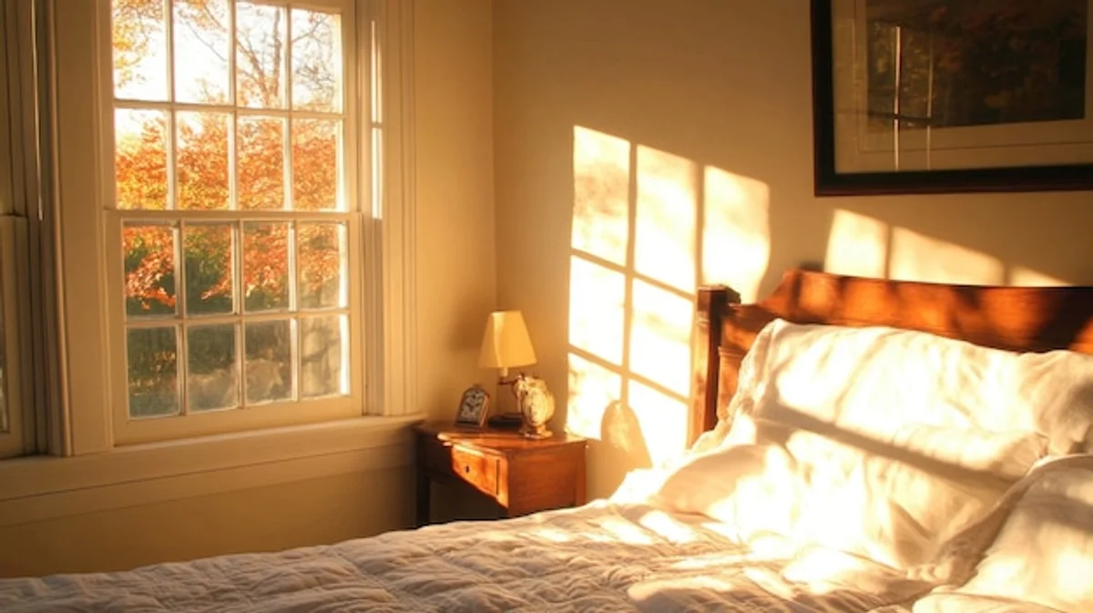 natural morning light bedroom sleep