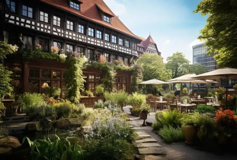 historic and modern German architecture fusion