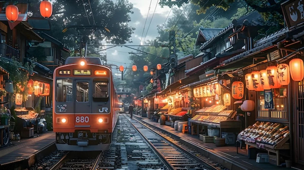 southeast asia countryside scenic train ride