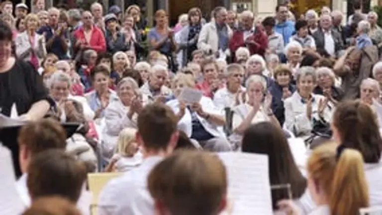 elderly audience enjoying classical music concert Germany accessibility